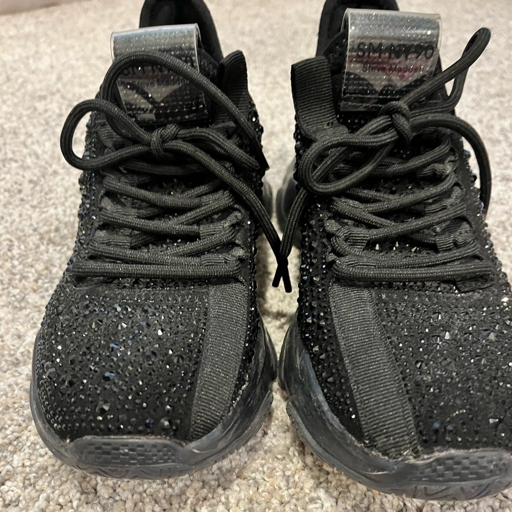 Steve Madden maxima embellished tennis shoes.
